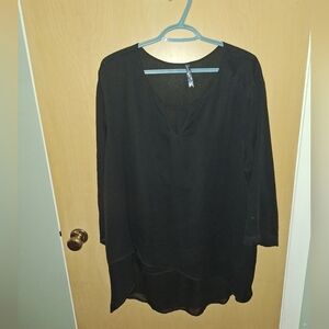 Lauren Taylor London Black Short Sleeve Blouse Size 3X
